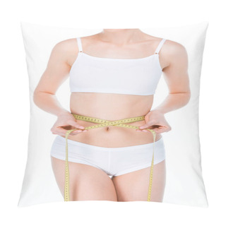Personality  Woman With Measuring Tape Pillow Covers