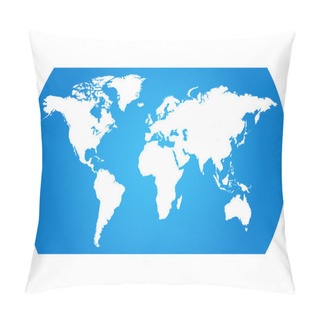 Personality  World Map Illustration Pillow Covers
