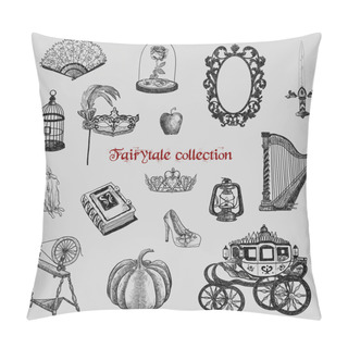 Personality  Fairytale Collection. A Set Of Magic Items. Vector Graphic Illustration Pillow Covers