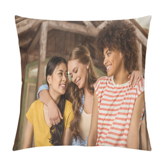 Personality  Smiling Young Women  Pillow Covers
