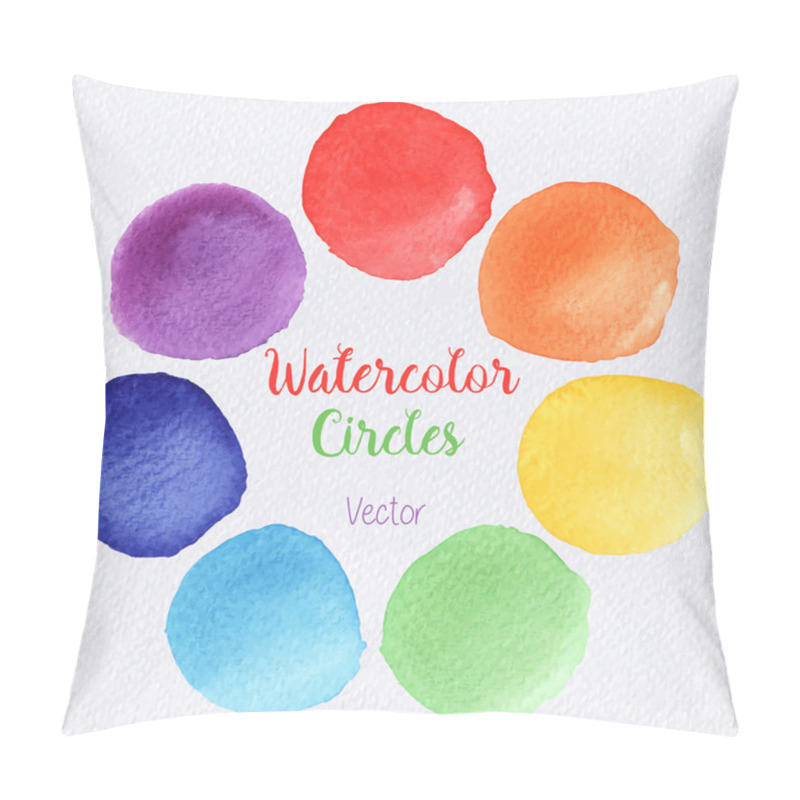 Personality  Vector Rainbow Colors Watercolor Paint Stains Pillow Covers