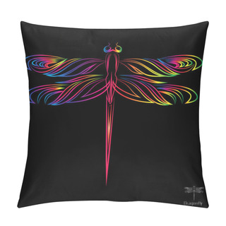 Personality  Vector Image Of An Dragonfly Pillow Covers