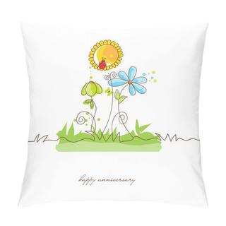 Personality  Cute Flowers Background Or Greeting Card Pillow Covers