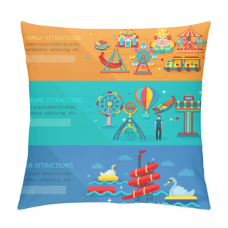 Personality  Amusement Park Banner Pillow Covers