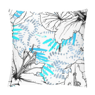 Personality  Tropical, Modern Motif. Black And White Pillow Covers