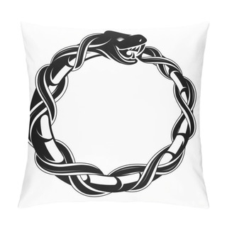 Personality  Ouroboros Concept Tattoo Shape Pillow Covers