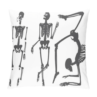 Personality  Human Skeleton Set Pillow Covers