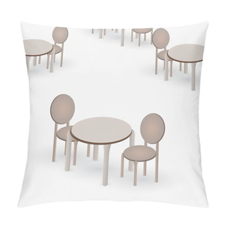 Personality  Table With A Pair Of Chairs Pillow Covers