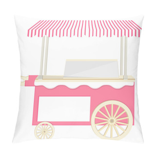 Personality  Ice Cream Pink Cart Pillow Covers