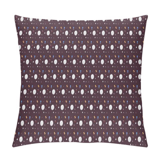 Personality  Colored Background With Different Accessories Pillow Covers