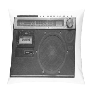 Personality  The Retro Cassette Radio On White Background Pillow Covers