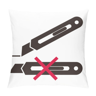 Personality  Cutter Knife. Packing Sign  Pillow Covers