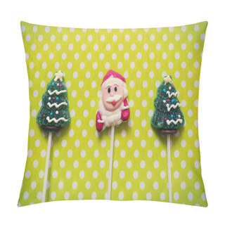 Personality  Christmas Background With Candies Pillow Covers