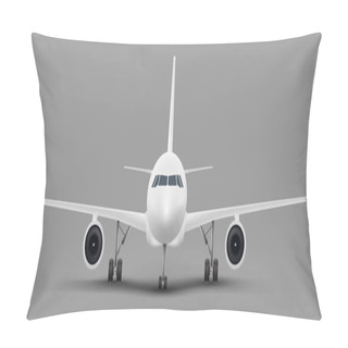 Personality  Passenger Airplane Front View Vector Template Pillow Covers
