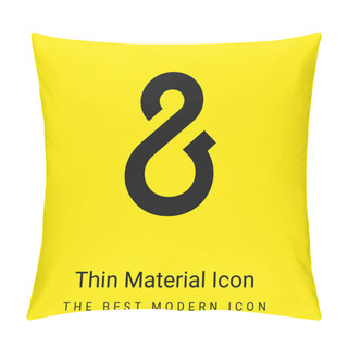 Personality  Ampersand Symbol Minimal Bright Yellow Material Icon Pillow Covers