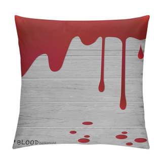 Personality  Happy Halloween Design Banners. Blood Dripping, Blood Background Pillow Covers