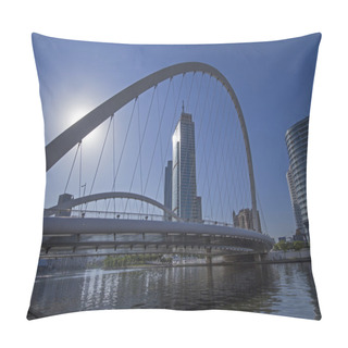 Personality  Modern Bridge And Building In Tianjin City Of China Pillow Covers