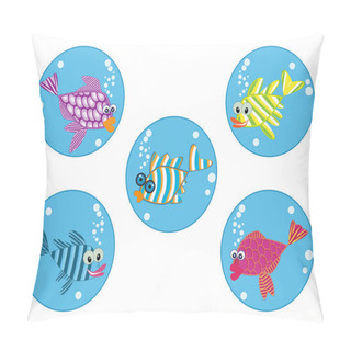 Personality  Cartoon Fishes Pillow Covers