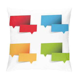 Personality  Speech Bubble Set Vector Pillow Covers