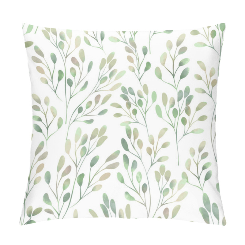 Personality  Spring Foliage. Seamless Pattern In A Watercolor Style. Background For Fabric, Wallpaper, Postcards. Pillow Covers