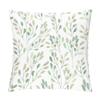 Personality  Spring Foliage. Seamless Pattern In A Watercolor Style. Background For Fabric, Wallpaper, Postcards. Pillow Covers