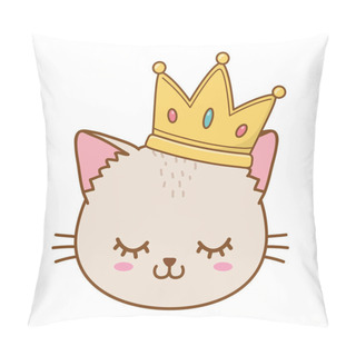 Personality  Cat With Crown Pillow Covers