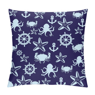 Personality  Sea Life Seamless Pattern Pillow Covers