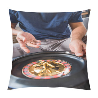 Personality  Man With Roulette Wheel Pillow Covers