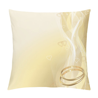 Personality  Beautiful Wedding Rings Background Pillow Covers