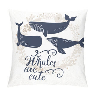 Personality Cartoon Whales Card Pillow Covers
