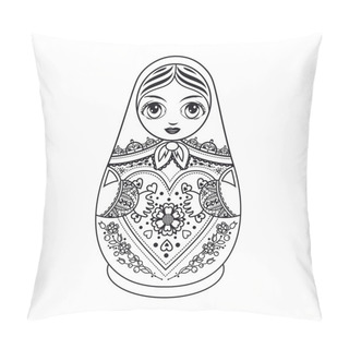 Personality  Matryoshka. Russian Folk Nesting Doll. Babushka Doll. Pillow Covers