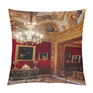 Personality  Monaco, Monaco - 2 September 2023: Luxurious Interiors Of The Prince's Palace Of Monaco Pillow Covers