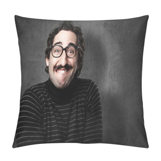 Personality  Pedantic Happy Man Pillow Covers