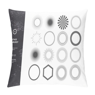 Personality  Set Of Vintage Sunbursts Pillow Covers