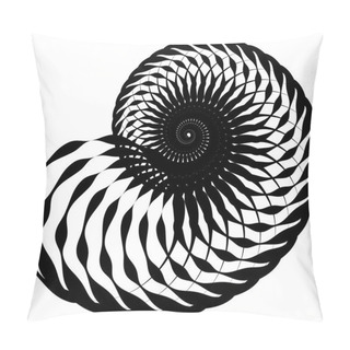 Personality  Snail, Helix Made Of Rotating Circles Pillow Covers