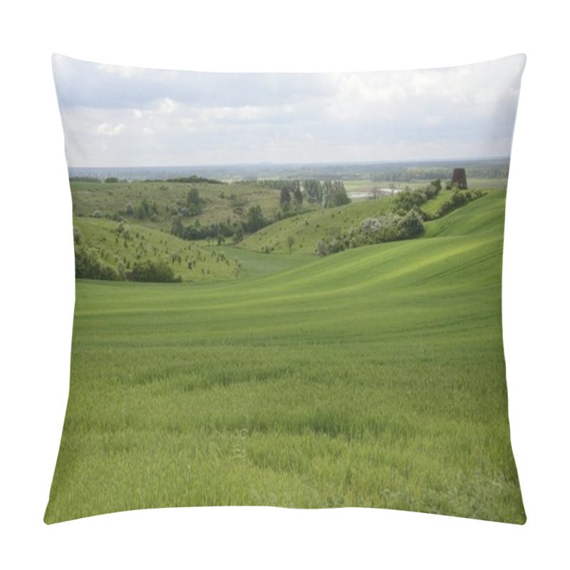 Personality  Outside The City - Rural Landscape - An Old Windmill On The Fiel Pillow Covers