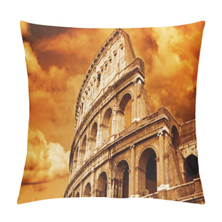 Personality  Colosseum Is Old, Famous Construction In Rome, Italy Pillow Covers