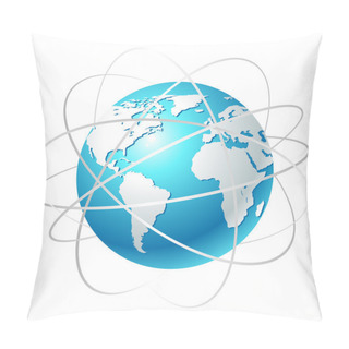 Personality  Globe With Orbits Pillow Covers