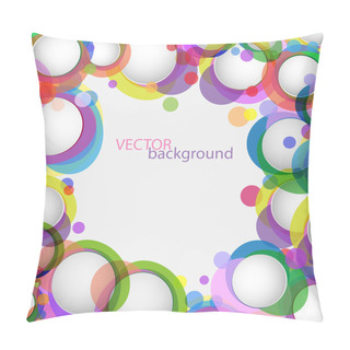 Personality  Background With Colorful Circles Pillow Covers