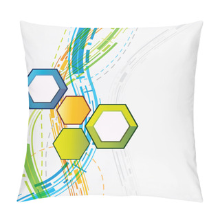 Personality  Futuristic Technology Colorful 3D Circle Pillow Covers