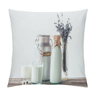 Personality  Fresh Milk With Flowers  Pillow Covers
