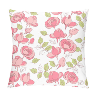 Personality  Vintage Roses Seamless Pattern Pillow Covers