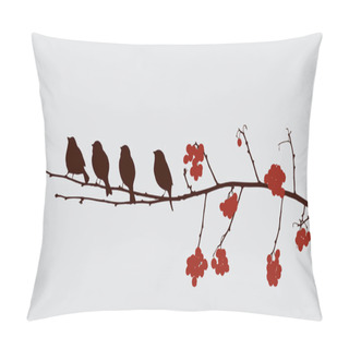 Personality Birds On The Rowan Branch Pillow Covers