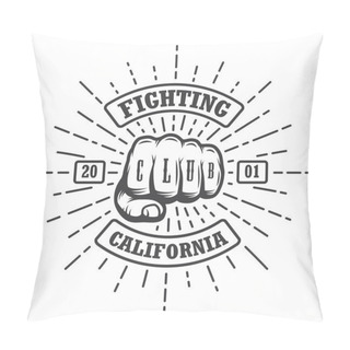 Personality  Hipster Emblem About Fighting Club Pillow Covers