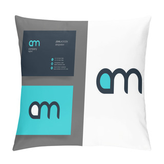 Personality  A & M Letters Logo Business Cards  Pillow Covers
