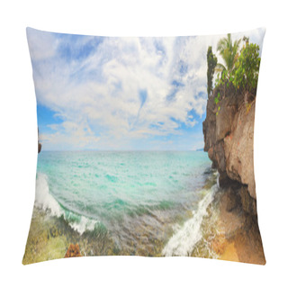 Personality  Panorama Of Lagoon. Pillow Covers