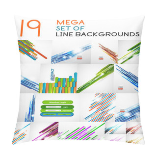 Personality  Vector Straight Line Backgrounds Design Collection Pillow Covers