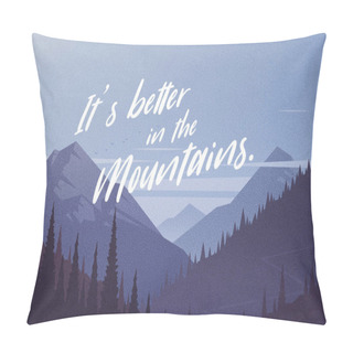 Personality  Beautiful Mountains Landscape. Nature Background Pillow Covers
