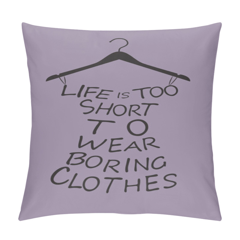Personality  Fashion Woman Dress From Words. Vector Pillow Covers