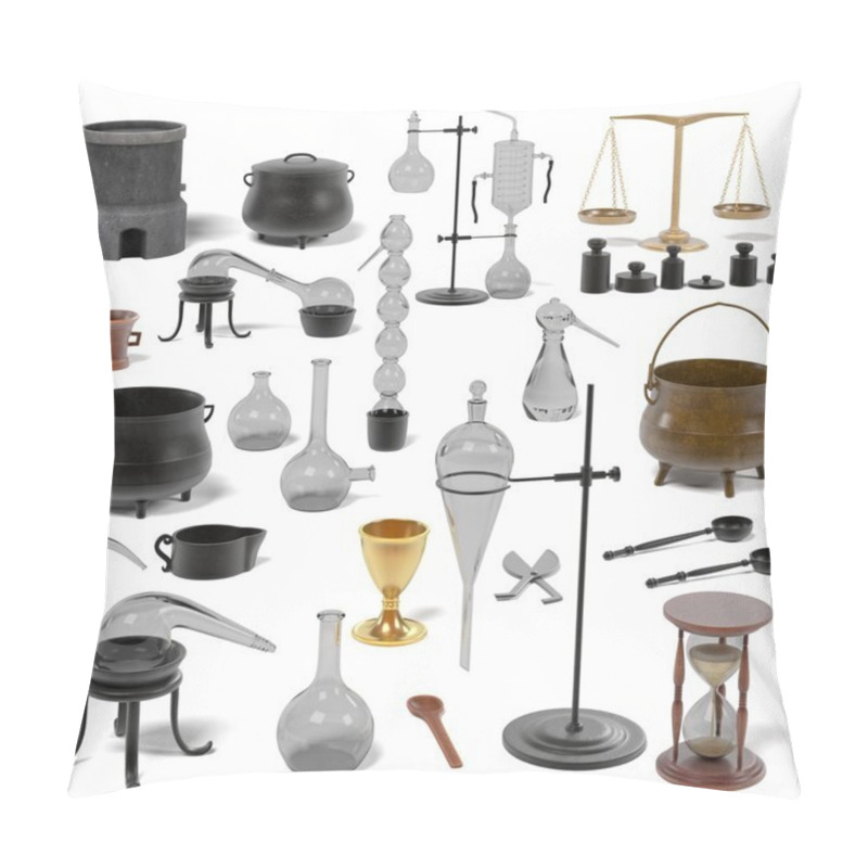 Personality  3d Renderings Of Alchemy Tools Set Pillow Covers
